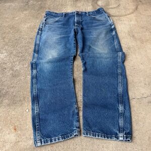 Rustler Mens Regular Fit Straight Leg Denim Jeans Blue Wash 36x29 1087619PW